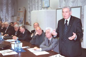 “水问题” RAE部分的会议。 前苏联水管理和土地开垦大臣波兰德·阿迪耶维奇·波兰德·扎德（讲话）